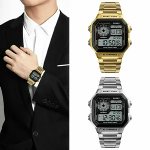 LED Digital Watch Waterproof Alarm Chronograph Sport Watches for Men