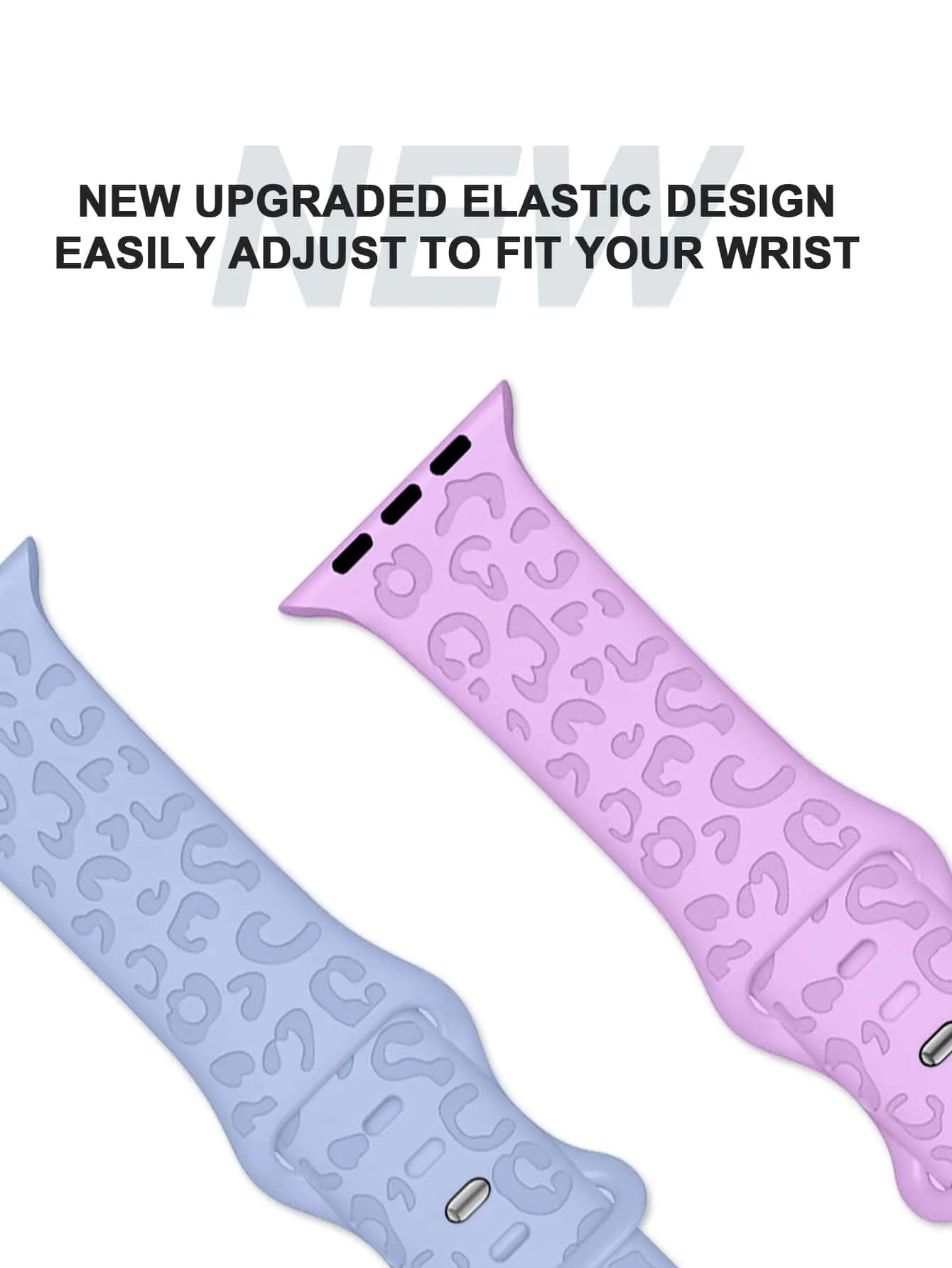 Leopard Stamped Silicone Apple Watch Band
