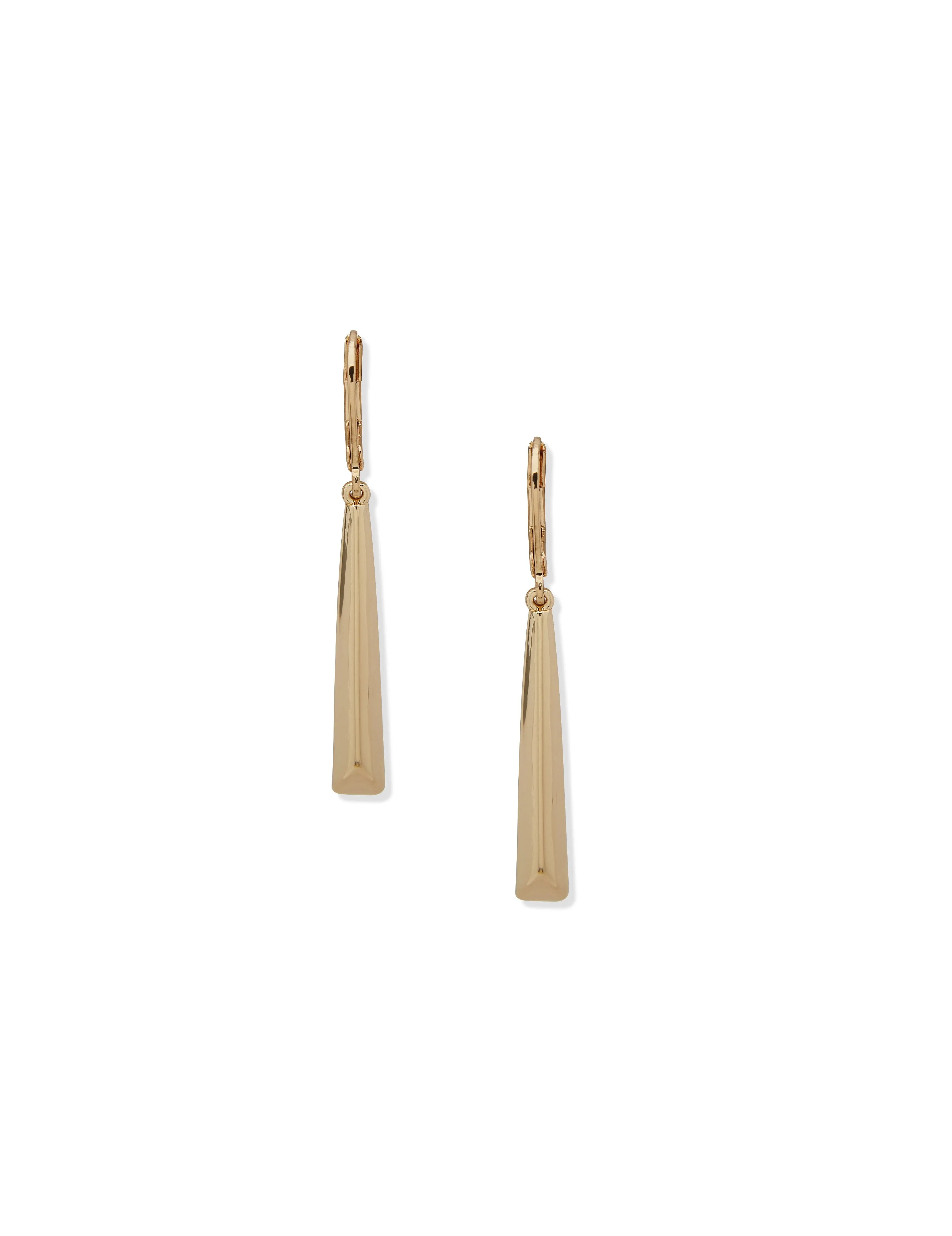 Long Bevel Drop Earrings