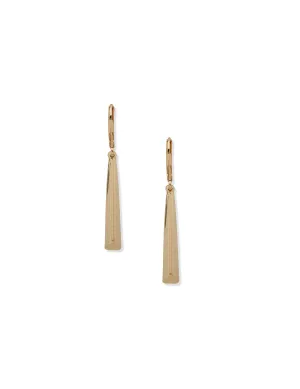 Long Bevel Drop Earrings