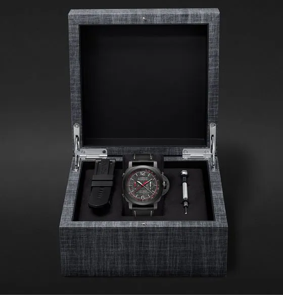 Luminor Luna Rossa Challenger Automatic Flyback Chronograph 44mm Ceramic and Leather Watch