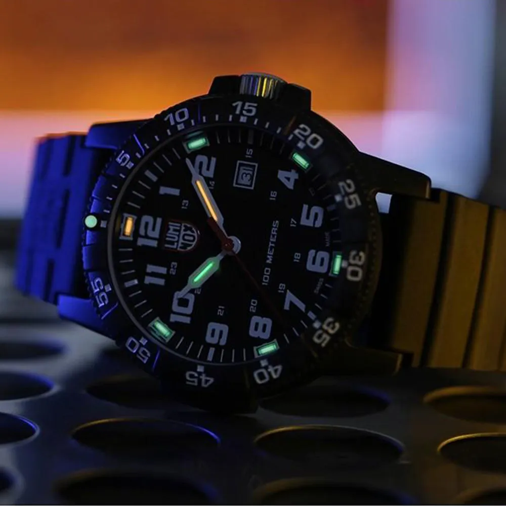 Luminox Men's Sea Turtle Giant 0320 Series Black Polyurethane Strap Black Analog Dial Quartz Watch - XS.0321.L