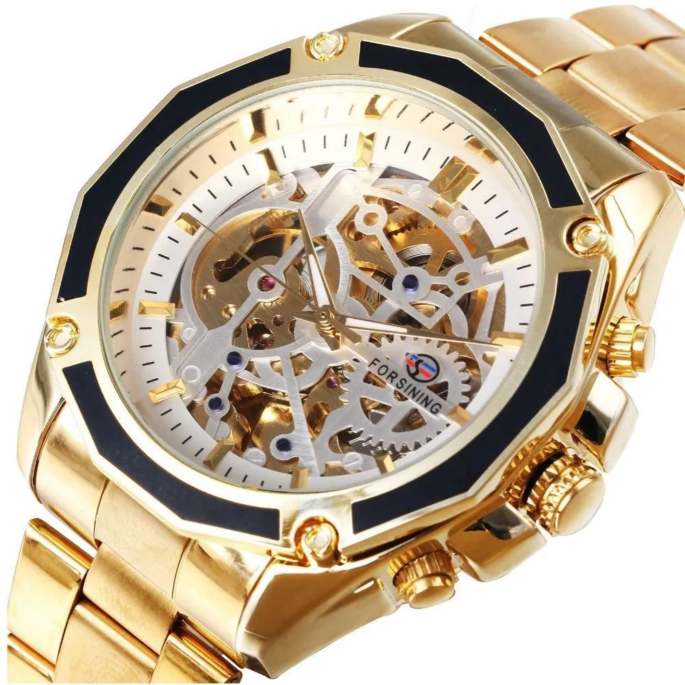Luxury 3D Bezel Automatic Skeleton Watch
