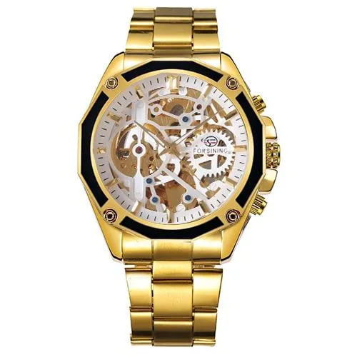 Luxury 3D Bezel Automatic Skeleton Watch