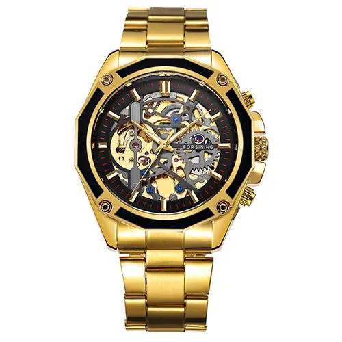 Luxury 3D Bezel Automatic Skeleton Watch