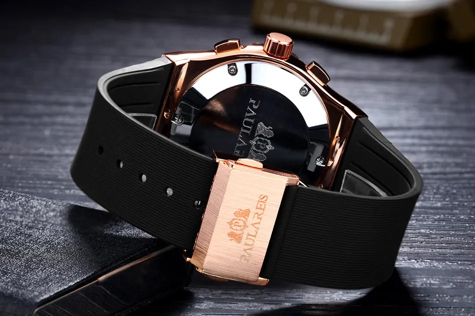 Luxury Automatic Sports Watch - Rubber Strap