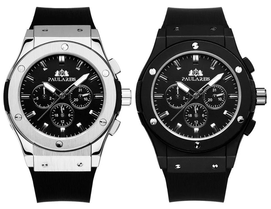 Luxury Automatic Sports Watch - Rubber Strap