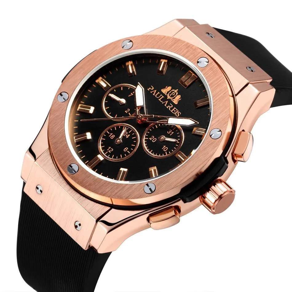 Luxury Automatic Sports Watch - Rubber Strap