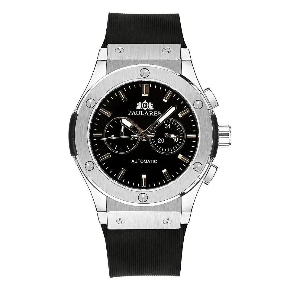 Luxury Automatic Sports Watch - Rubber Strap