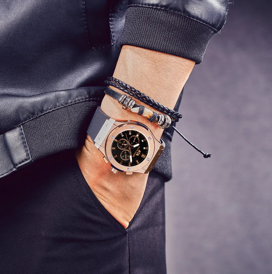 Luxury Automatic Sports Watch - Rubber Strap