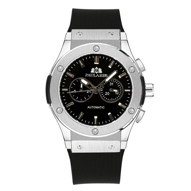 Luxury Automatic Sports Watch - Rubber Strap