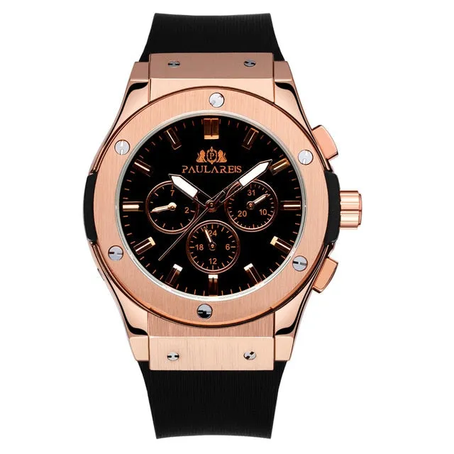 Luxury Automatic Sports Watch - Rubber Strap