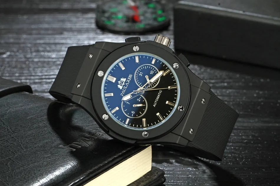 Luxury Automatic Sports Watch - Rubber Strap
