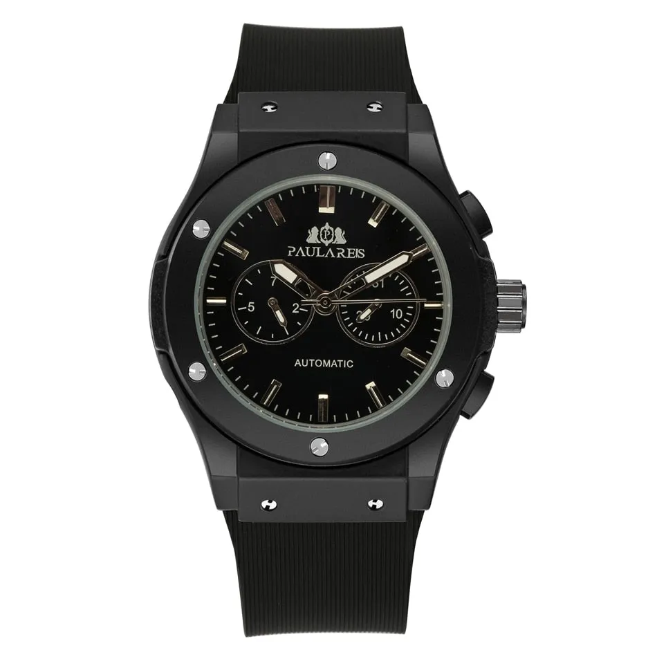 Luxury Automatic Sports Watch - Rubber Strap
