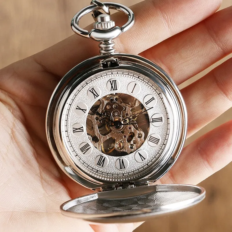 Luxury Smooth Roman Numerals Vintage Mechanical Chain Gift