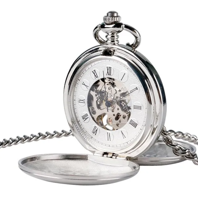 Luxury Smooth Roman Numerals Vintage Mechanical Chain Gift