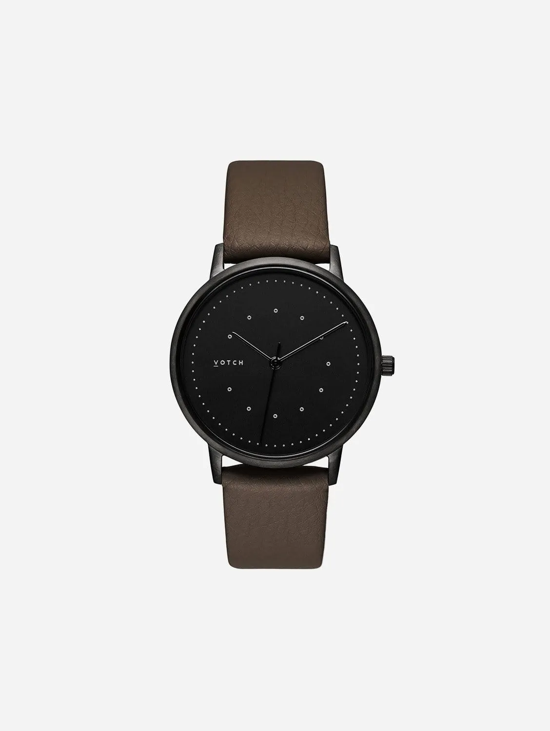 Lyka Watch with Black Dial | Ash Vegan Leather Strap