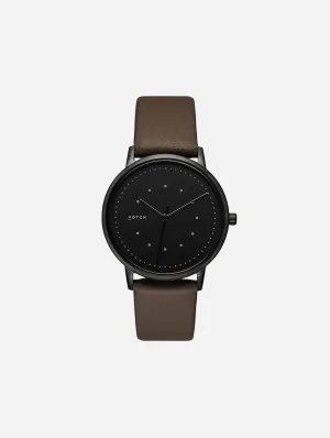 Lyka Watch with Black Dial | Ash Vegan Leather Strap