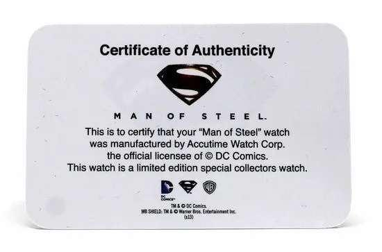 Man of Steel Superman Hope Red Stainless Steel Limited Edition Watch (MOS 8014)