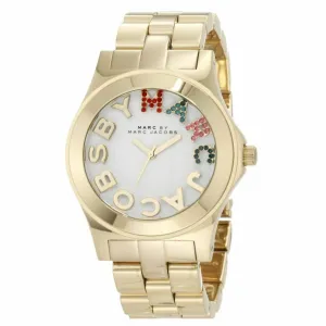 Marc By Marc Jacobs Gold Rivera White Dial Quartz Women's Watch MBM3137