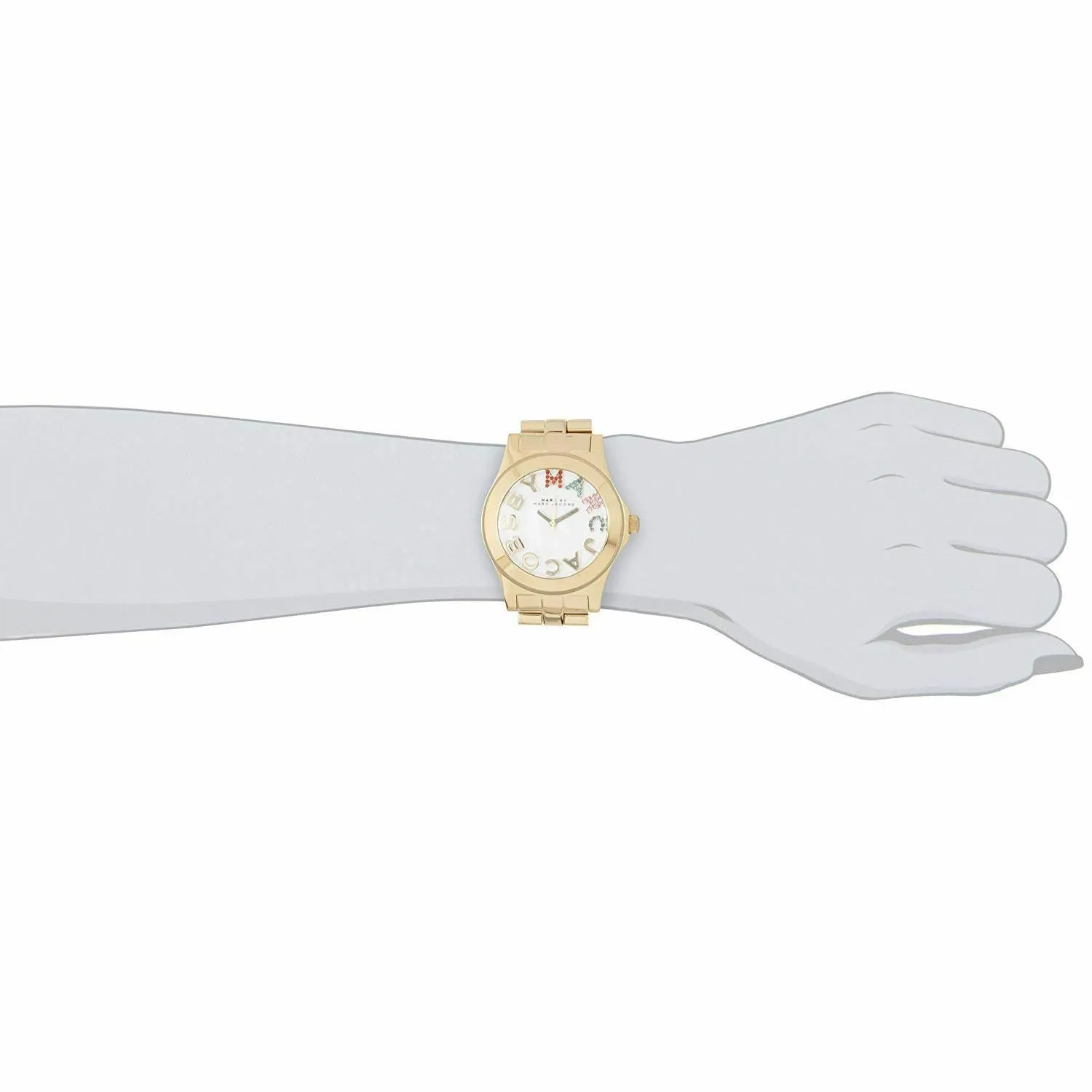 Marc By Marc Jacobs Gold Rivera White Dial Quartz Women's Watch MBM3137