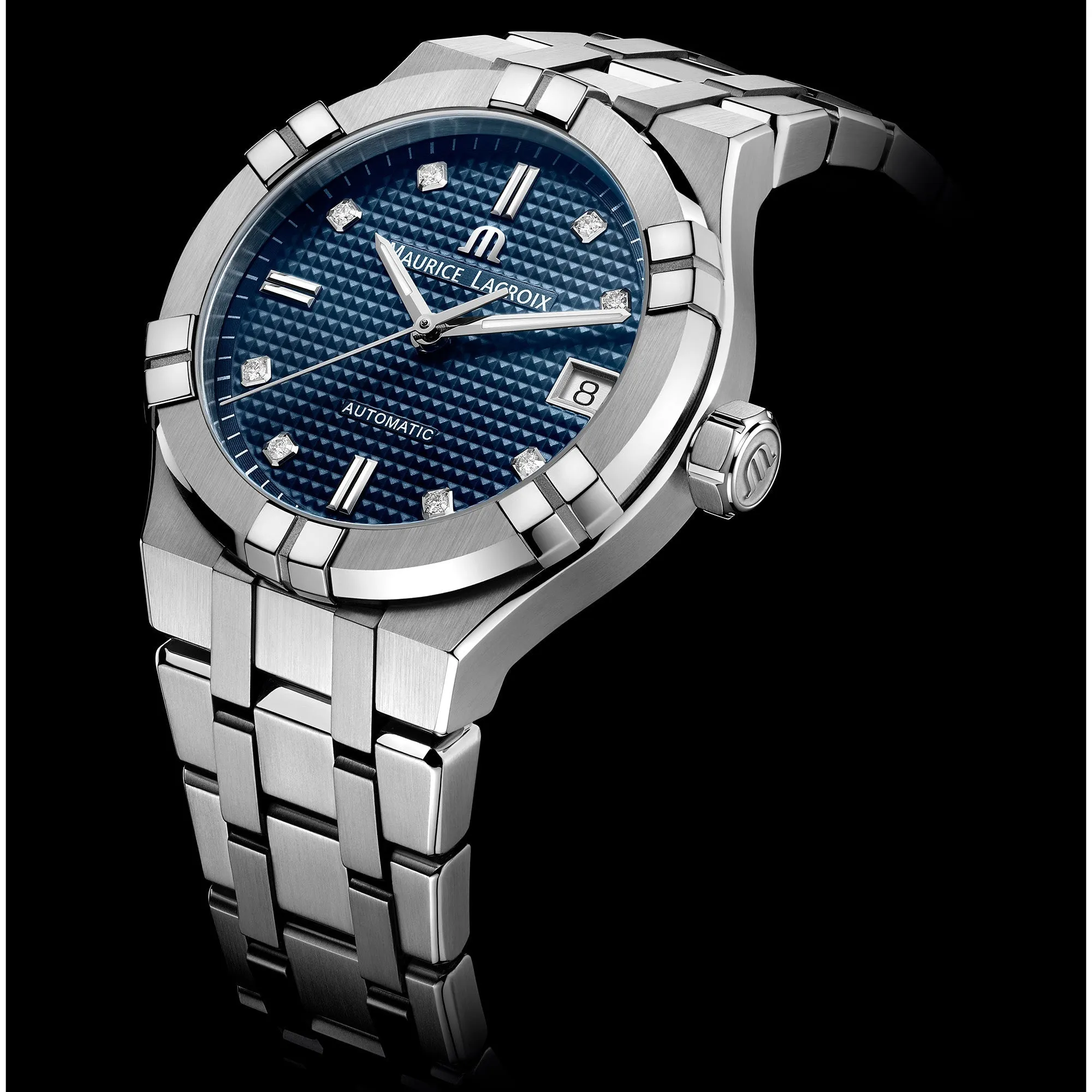Maurice Lacroix Ladies Blue Aikon Automatic Watch AI6006-SS002-450-1