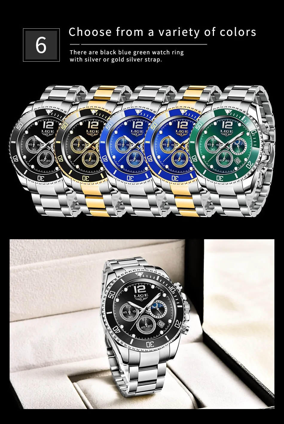 Men Business Stainless Luxury Watch - Quartz