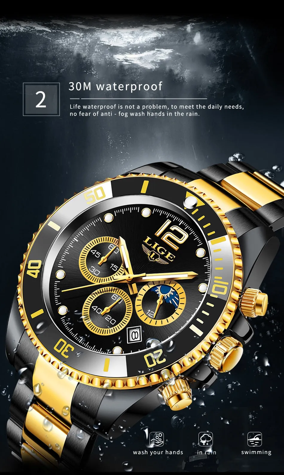 Men Business Stainless Luxury Watch - Quartz