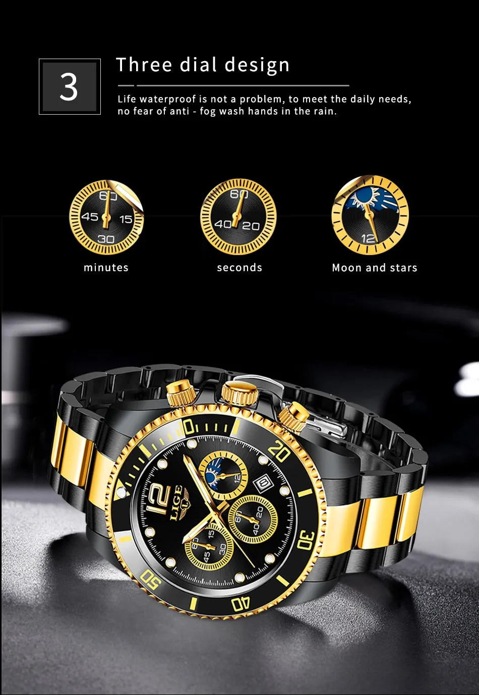 Men Business Stainless Luxury Watch - Quartz