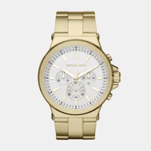 Men Quartz White Dial Chronograph Stainless Steel Watch MK8278