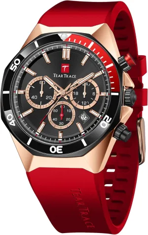 Men Watches Fashion Chronograph 3ATM Waterproof Quartz Casual Wrist Watches Multifunctional with Silicone Strap Work Watches for Men& Ideal Choice for Father's Day Gifts