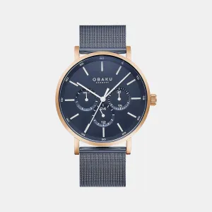 Men's Blue Analog Stainless Steel Watch V246GMVLML