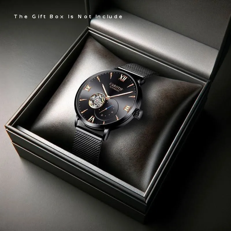 Men’s Fashion Automatic Mechanical Watch with Mesh Strap