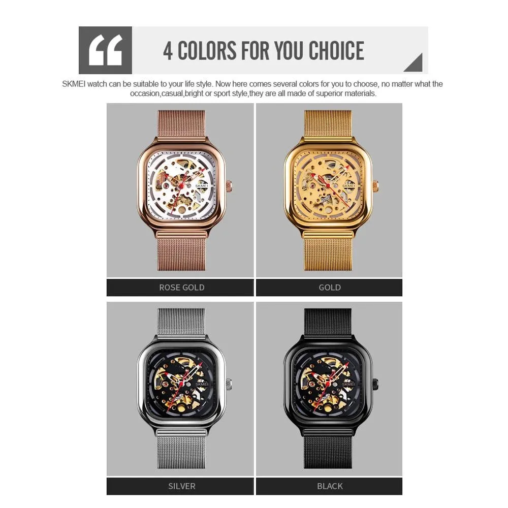 Men's Mechanical Dial Square Analog Watches