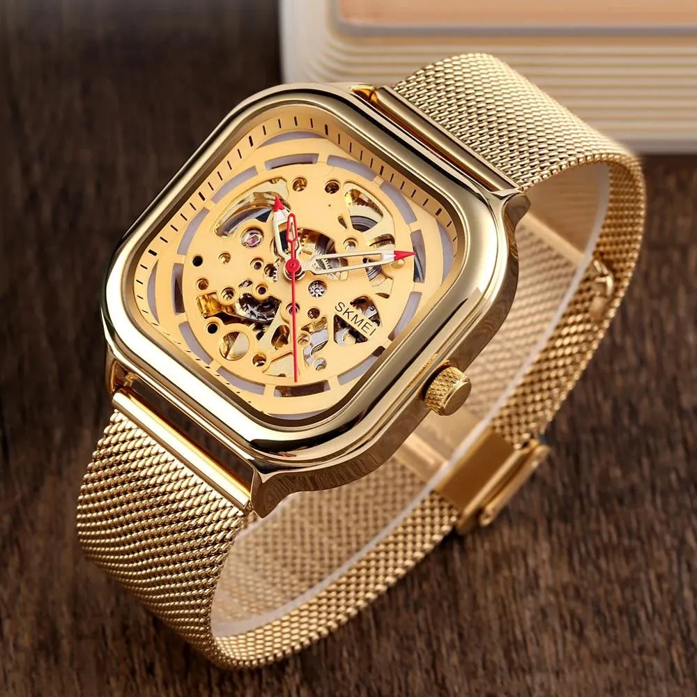 Men's Mechanical Dial Square Analog Watches
