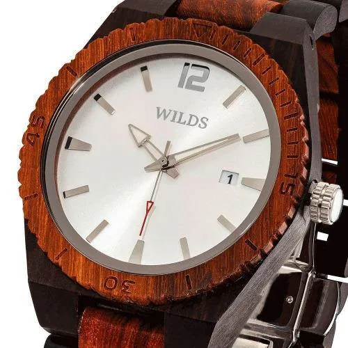 Men's Wood Watch Ebony & Rose Wooden Watch
