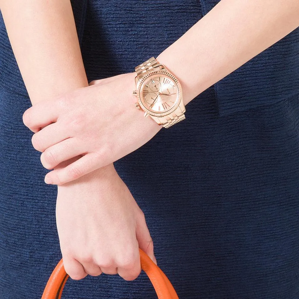 Michael Kors Women's MK5569 'Lexington' Rose Gold-Tone Watch