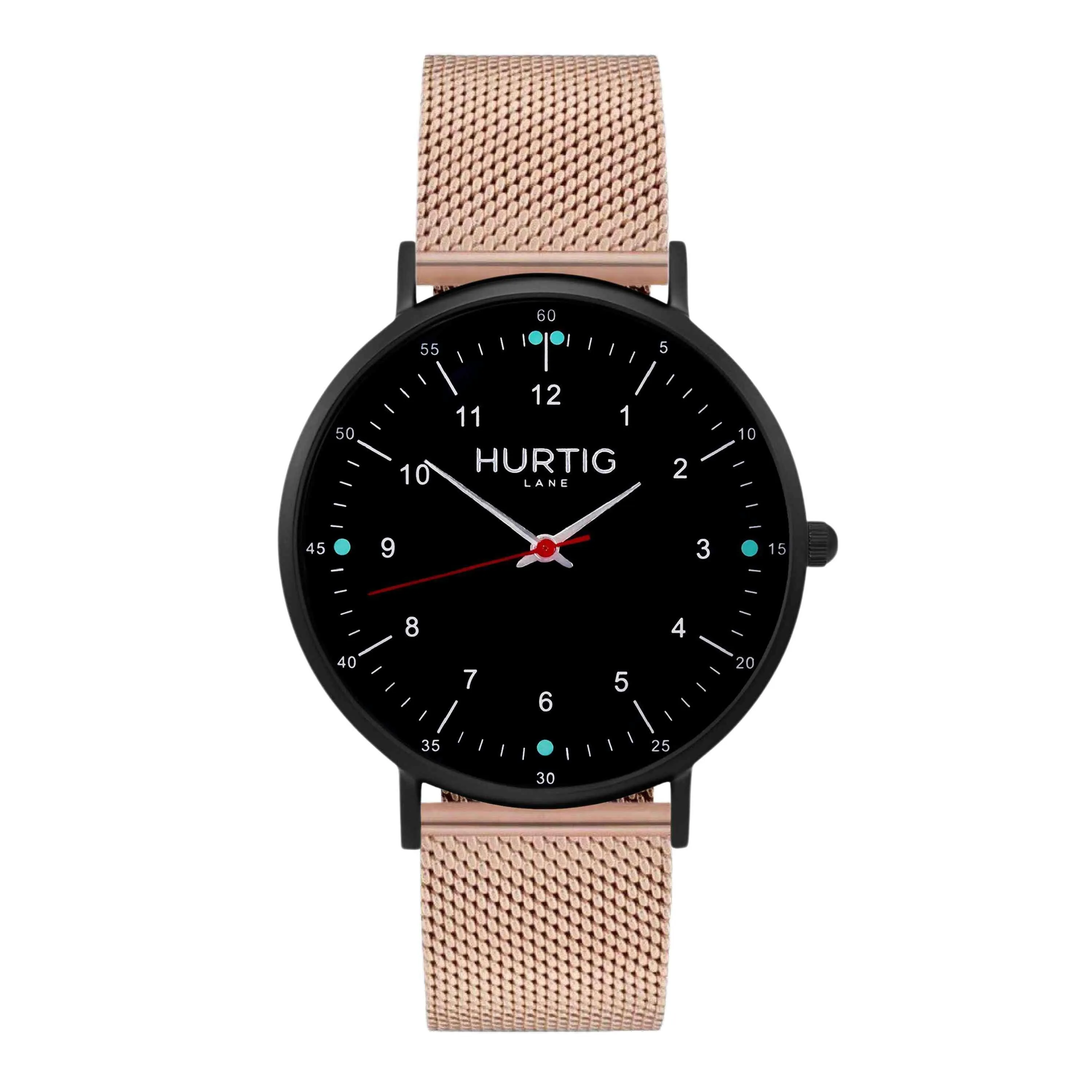Moderno Stainless Steel Watch All Black & Silver