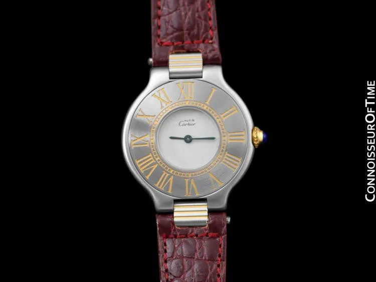 Must De Cartier 21C Ladies Watch - Stainless Steel & 18K Gold