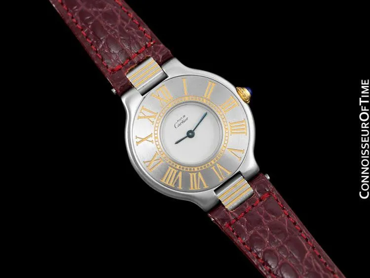 Must De Cartier 21C Ladies Watch - Stainless Steel & 18K Gold