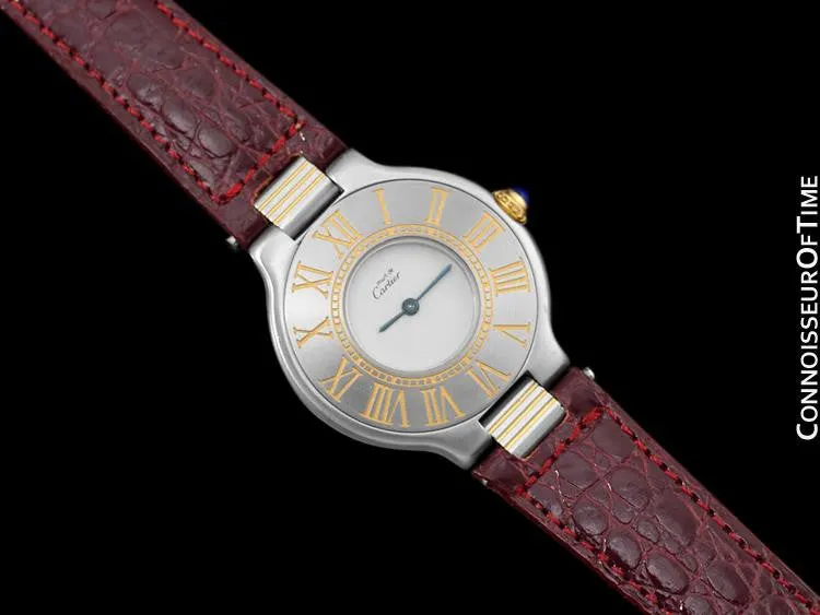 Must De Cartier 21C Ladies Watch - Stainless Steel & 18K Gold