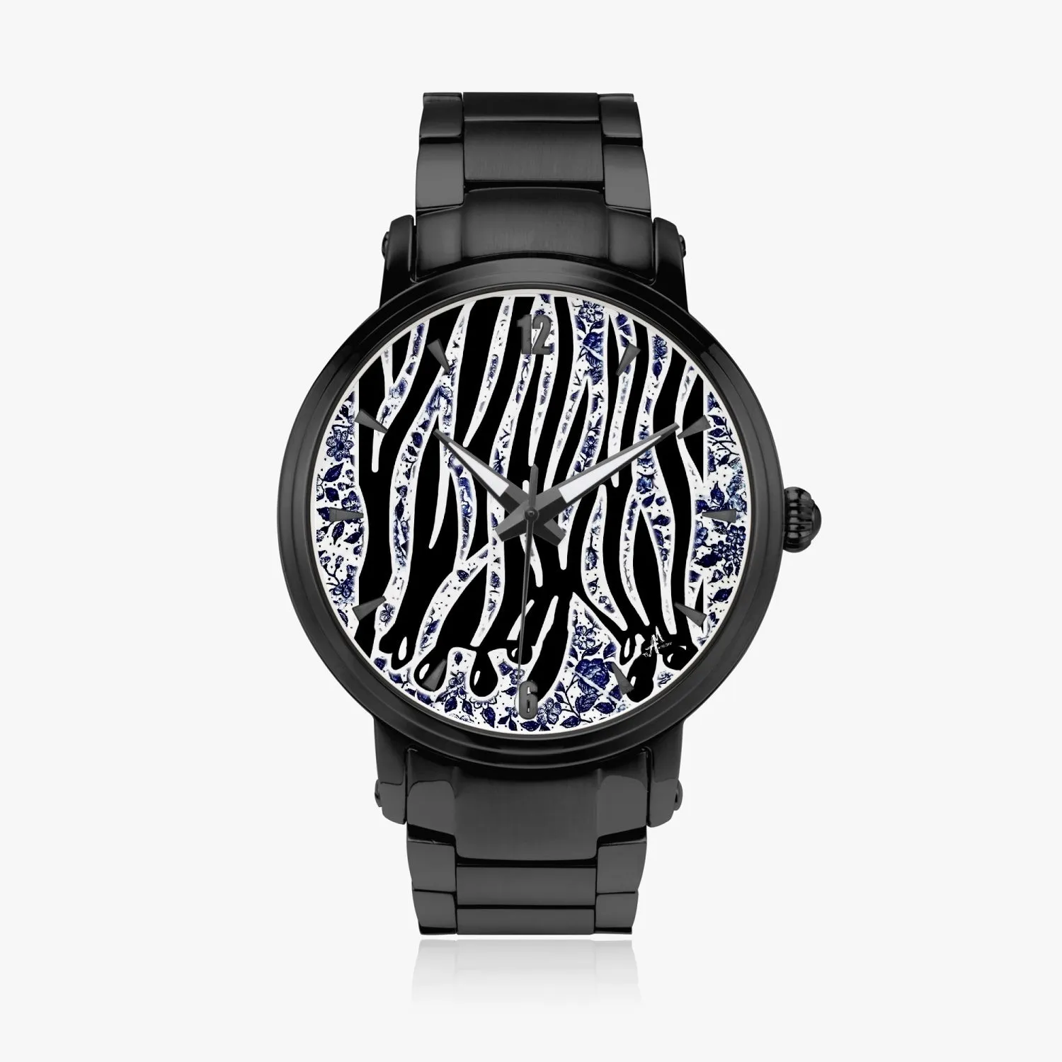 New  Zebra Drip - Tablue Steel Strap Automatic Watch (With Indicators)