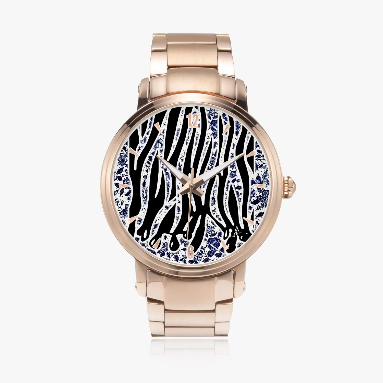 New  Zebra Drip - Tablue Steel Strap Automatic Watch (With Indicators)
