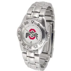 Ohio State Buckeyes Ladies Steel Band Sports Watch
