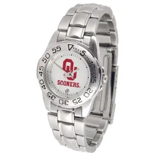 Oklahoma Sooners Ladies Steel Band Sports Watch