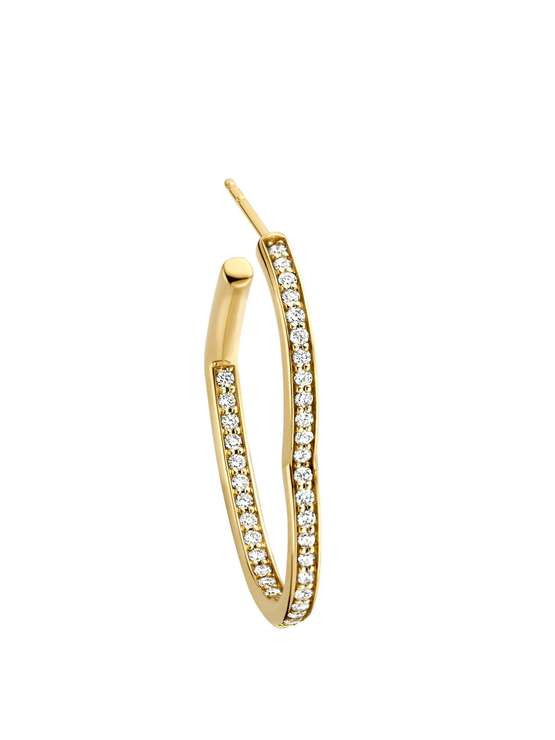 Open heart hoop earring