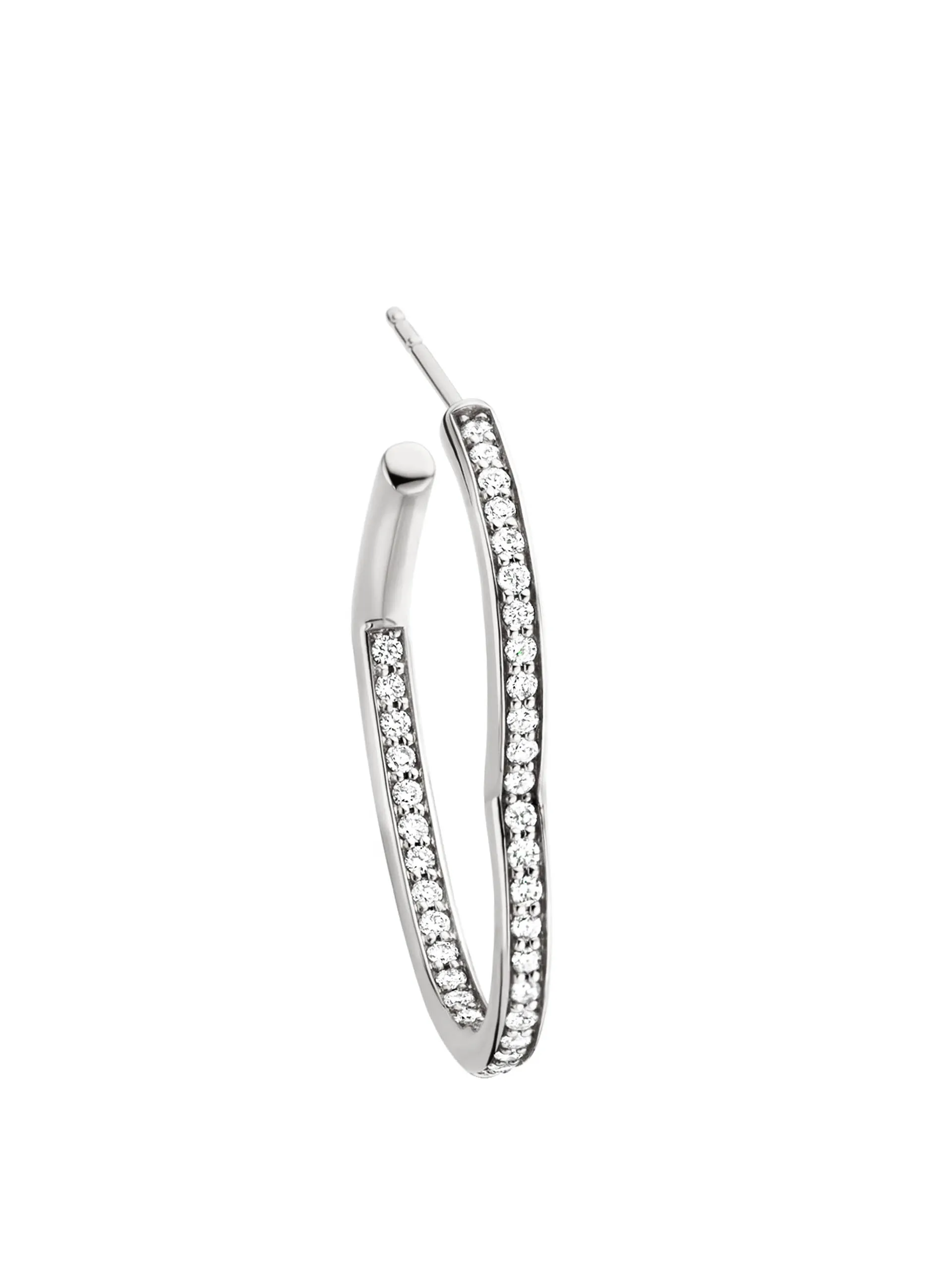 Open heart hoop earring