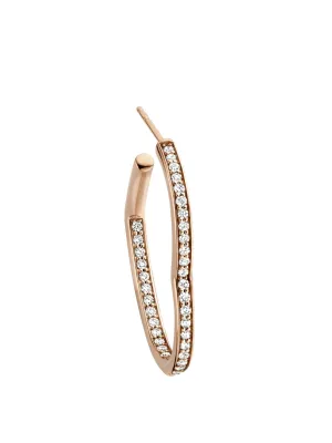 Open heart hoop earring
