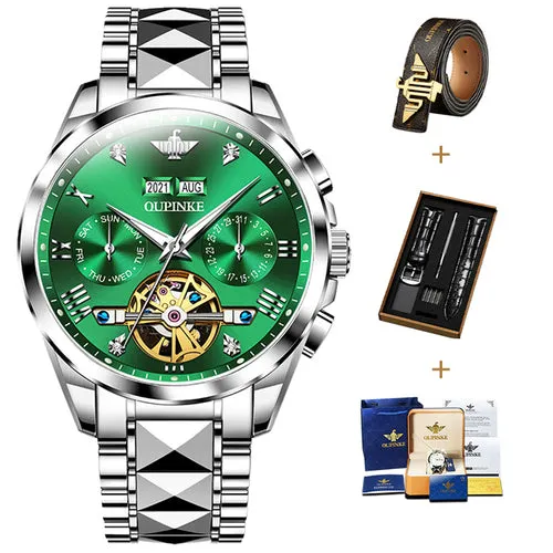 OUPINKE Automatic Mechanical Watch Men Sapphire Mirror Waterproof