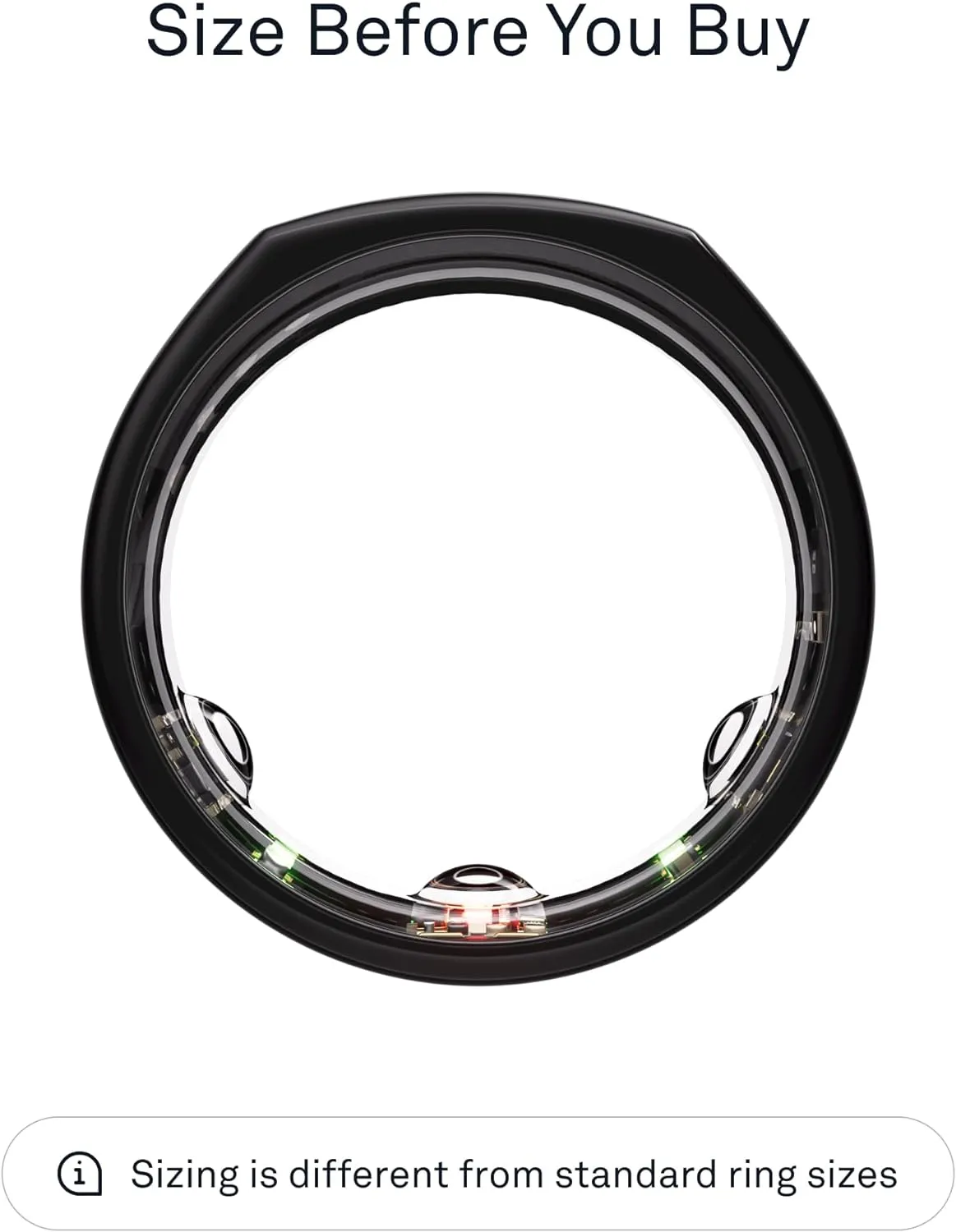 Oura Ring Gen3 Heritage - Black - Size 10 - Smart Ring - Size First with Oura Ring Gen3 Sizing Kit - Sleep Tracking Wearable - Heart Rate - Fitness Tracker - 5-7 Days Battery Life